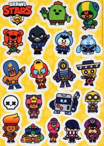 Наклейки магнитные Brawl Stars