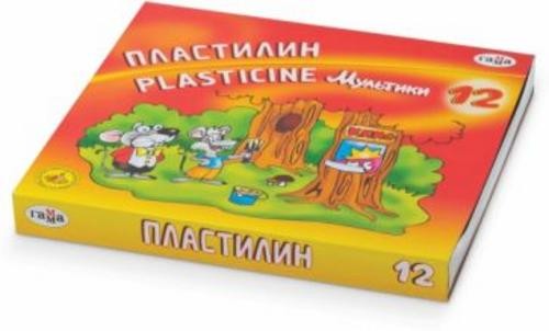 Пластилин Мультики, 12 цветов