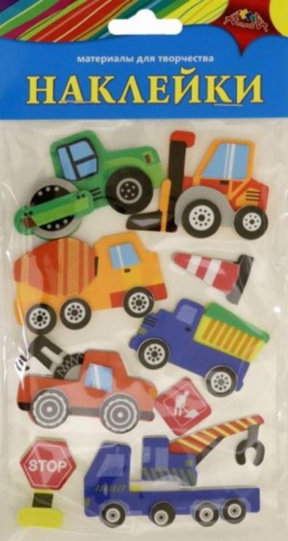 Наклейки из ЭВА Машины, в ассортименте