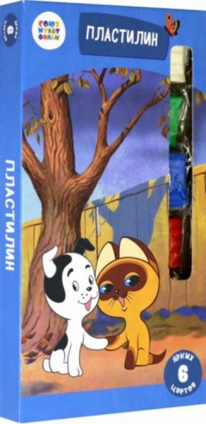 Пластилин 6 цветов, "Котенок по имени Гав", 108гр (СМФ 12072)