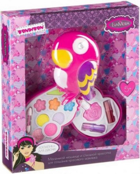 Набор детской декоративной косметики "Косметичка-Попугай" (ВВ2265)