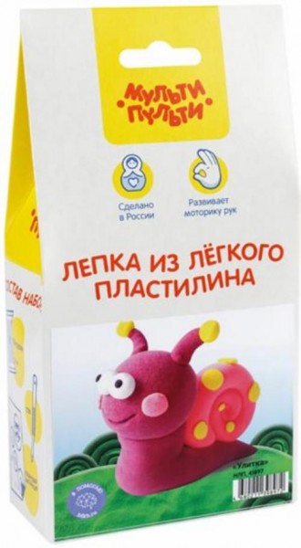 Набор для лепки из легкого пластилина Улитка