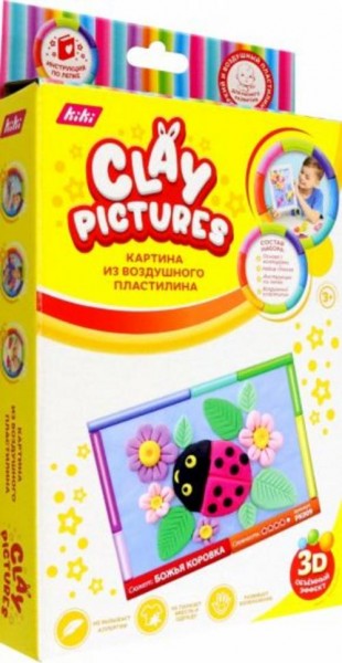 Картина из пластилина Божья коровка