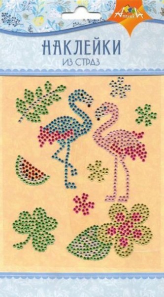 Наклейки из страз "Фламинго" (С3284-11)