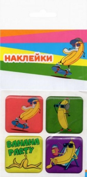 Набор леденцовых наклеек Бананы, смола