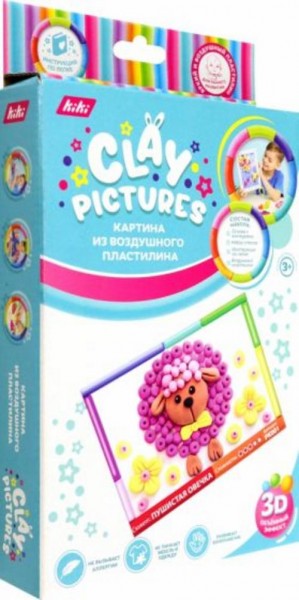 Картина из пластилина Пушистая овечка