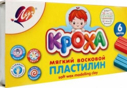 Пластилин мягкий Кроха. 6 цветов