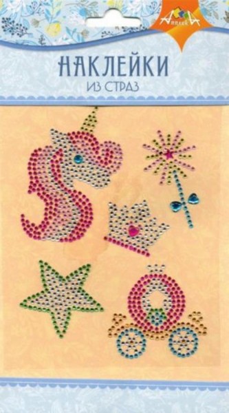 Наклейки из страз "Единорог" (С3284-06)
