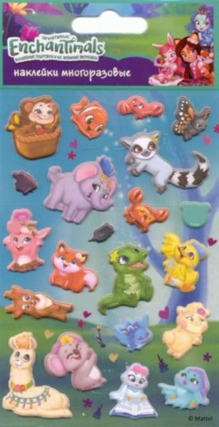 Набор зефирных наклеек "Enchantimals. Зверюшки"