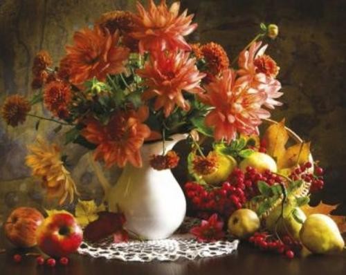 Алмазная мозаика Осенний букет, с подрамником