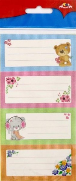 Наклейки школьные с рисунком (12 штук) (С3348)