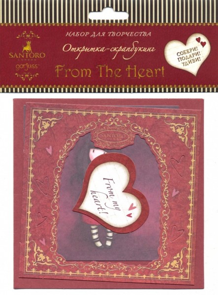 Santoro. Открытка-скрапбук. From The Heart (04667)