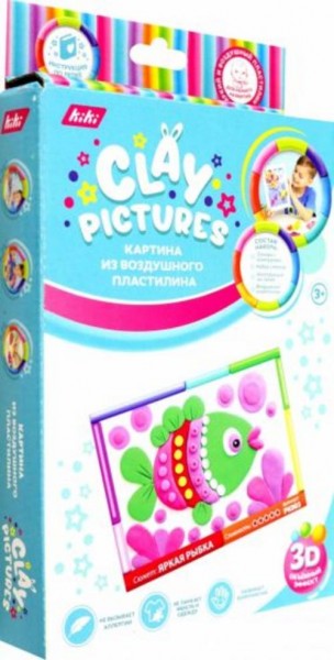 Картина из пластилина Яркая рыбка