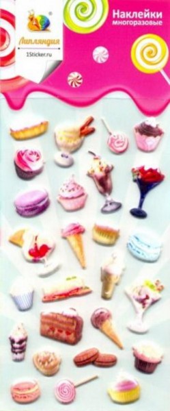 Набор зефирных наклеек "Десерт"