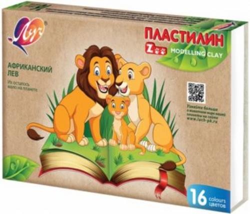 Пластилин Zoo, 16 цветов