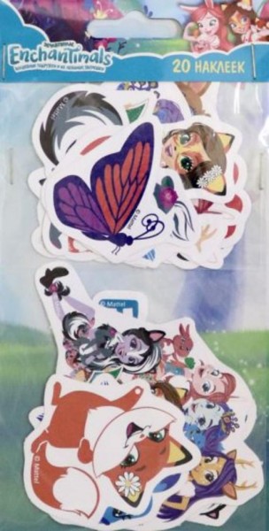 Набор фигурных наклеек "Enchantimals", 20 шт.