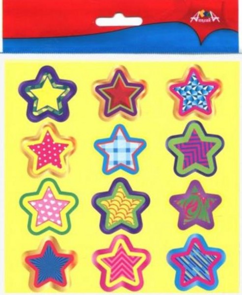 Наклейки поощрительные для школы и детского сада "Звездочки", 36 шт. (С3364)