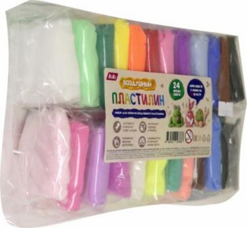 Пластилин 24 цвета в пакете (PL013)