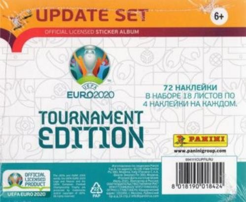 Набор наклеек EURO 2020, 72 наклейки