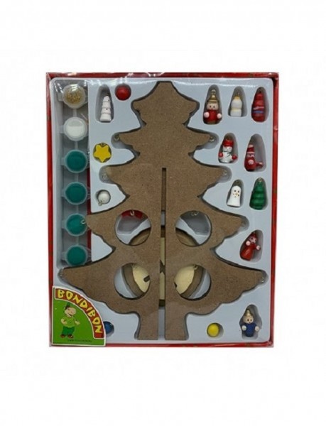 Новогодняя елочка-раскраска с игрушками (ВВ3732)