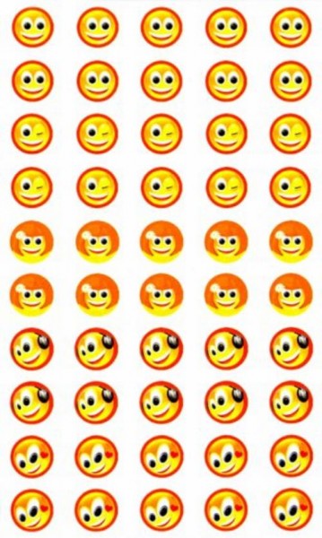 Набор наклеек для поощрения. Смайлики 3