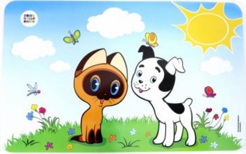 Салфетка пластиковая "Котенок Гав" 40х25 см (СМФ 12083)