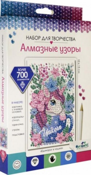 Алмазные узоры Единорог в чашке