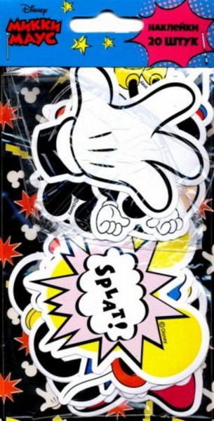 Набор наклеек "Микки и Минни Маус", фигурные (20 штук)