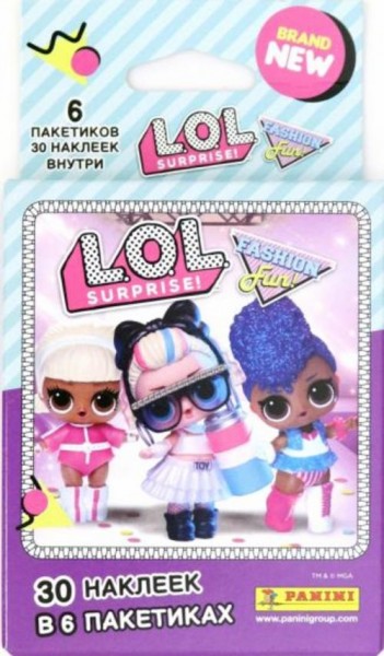 Блистер с наклейками "LOL. Surprise 3" (6 пакетиков внутри)