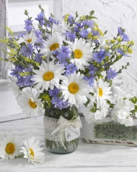 Алмазная мозаика Ромашковое настроение, без подрамника , 40х50 см