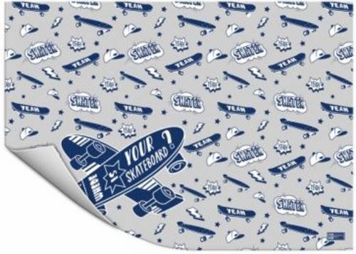 Плёнка цветная для уроков труда Скейт паттерн