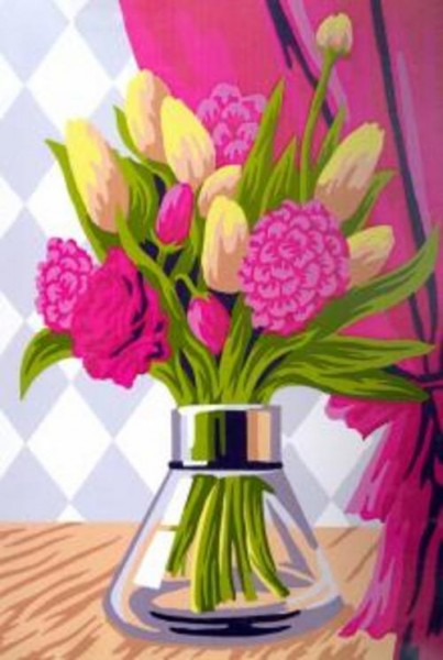 Картина по номерам, "Букет в вазе"