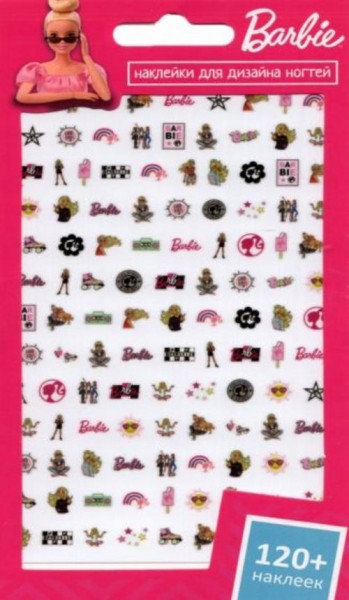 Наклейки на ногти Barbie. Барби