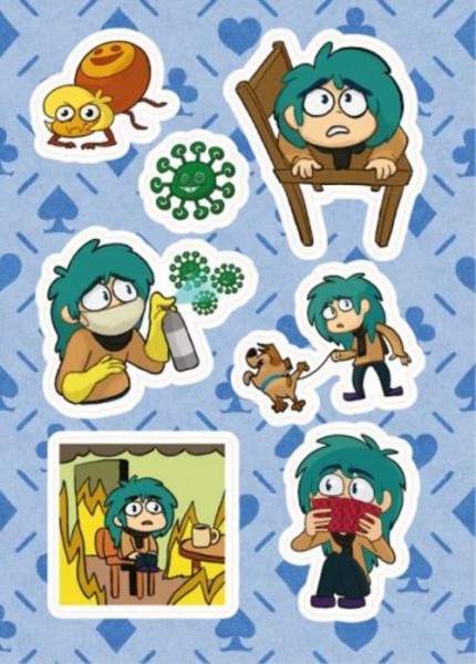 Федор Нечитайло: Лист Стикеров 13 Карт. Зонтик. Земля Королей