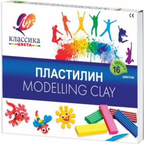 Пластилин Классика, 16 цветов, стек