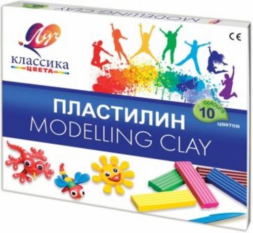 Пластилин Классика, 10 цветов, со стеком