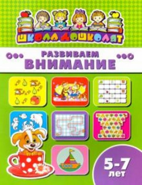 Книжка РАЗВИВАЕМ ВНИМАНИЕ. 5-7 лет (45016)