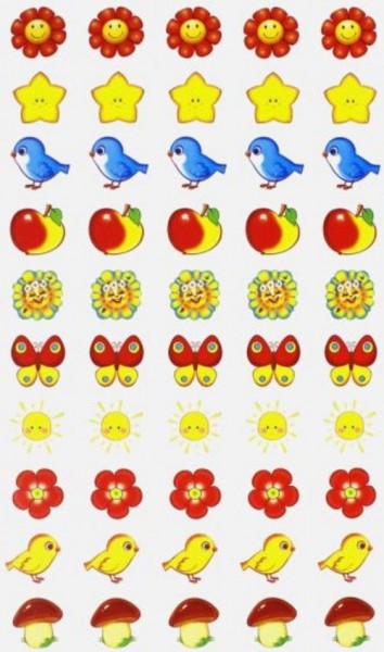 Наклейки для поощрения "Птички-яблочки" (НМ-7743)