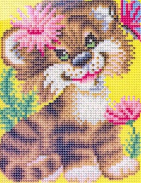 Алмазная мозаика Милый тигрёнок