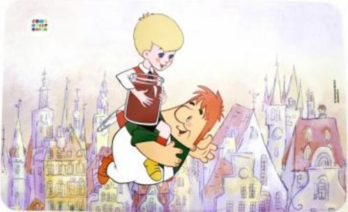 Салфетка пластиковая "Малыш и Карлсон" 40х25 см (СМФ 12085)