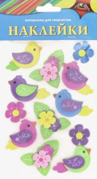 Наклейки из ЭВА "Птички. Ассорти" (С3476-09)