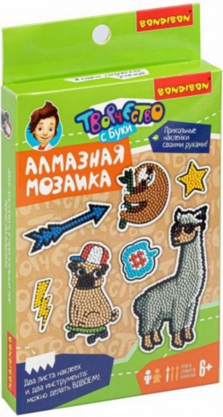 Набор Алмазная мозаика ЛАМА Наклейки (ВВ4769)