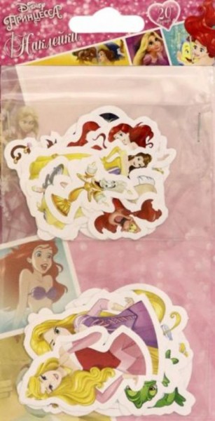 Набор фигурных наклеек "Принцессы", 20 шт.