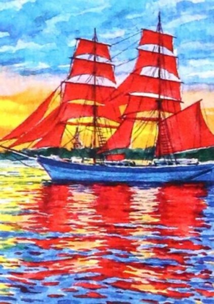 Алмазная мозаика Алые паруса