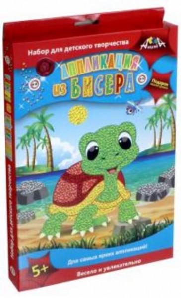 Аппликация из бисера Черепашка (С2428-12)