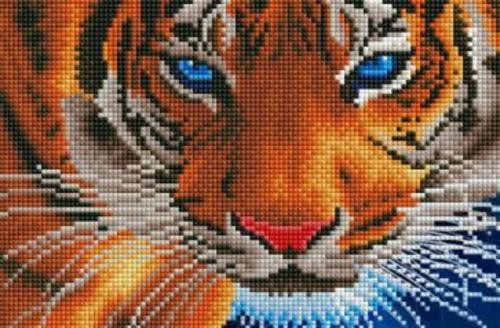 Алмазная мозаика Хищный взгляд тигра