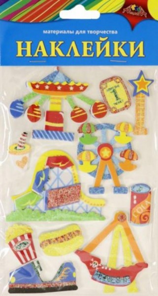 Наклейки из ЭВА Парк развлечений, в ассортименте