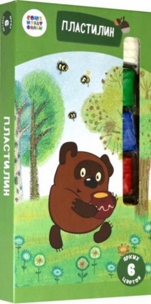 Пластилин 6 цветов "Винни Пух" 108 гр. (СМФ 12075)