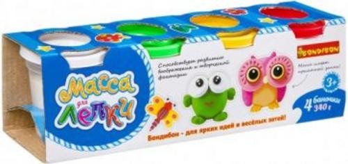 Масса для лепки Bondibon (4 баночки, 340 г) (ВВ3304)