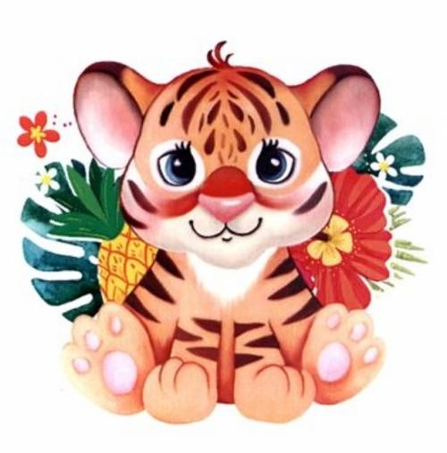 Алмазная мозаика Полосатик